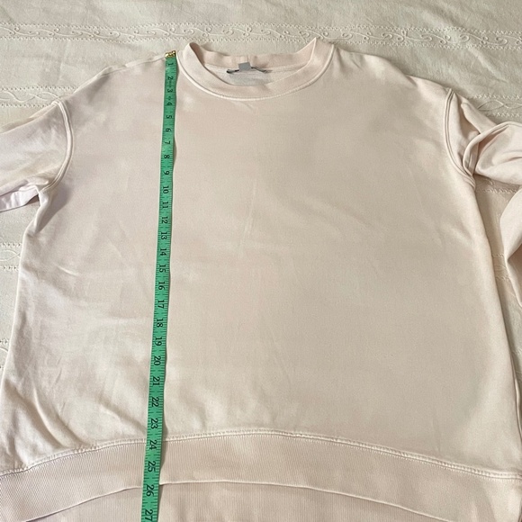 All Saints Cotton Long Sleeve Sweatshirt Top Light Pink Pullover Gorpcore Sz S - Picture 9 of 12